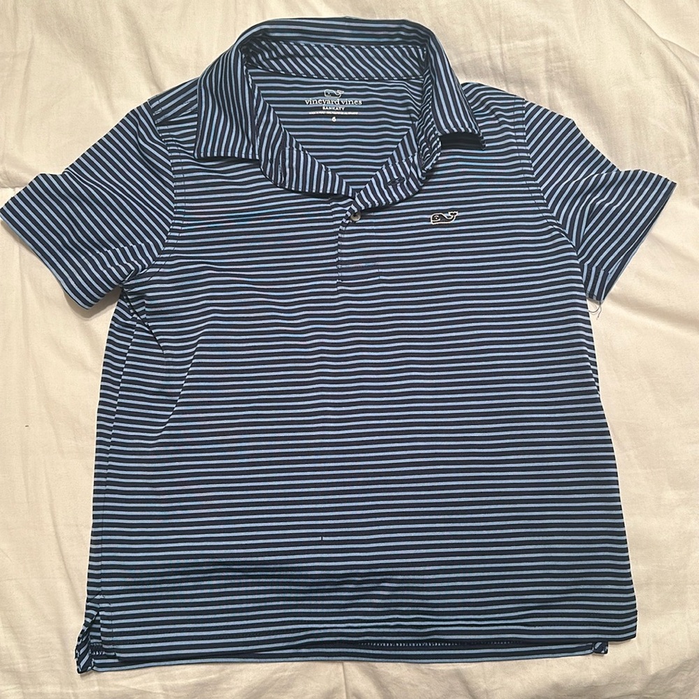 Vineyards Vines Navy/light blue Sankatay performance polo -6